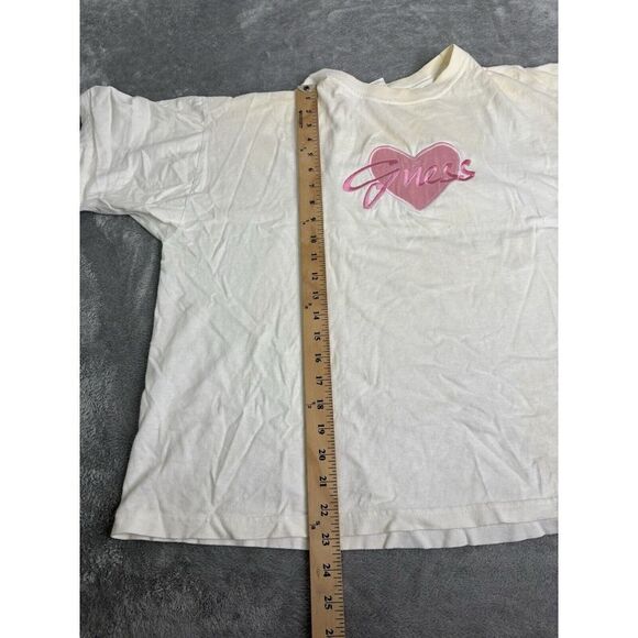 Vintage 90s Guess Jeans Short Sleeve T Shirt Women's Size XL White - Picture 11 of 12
